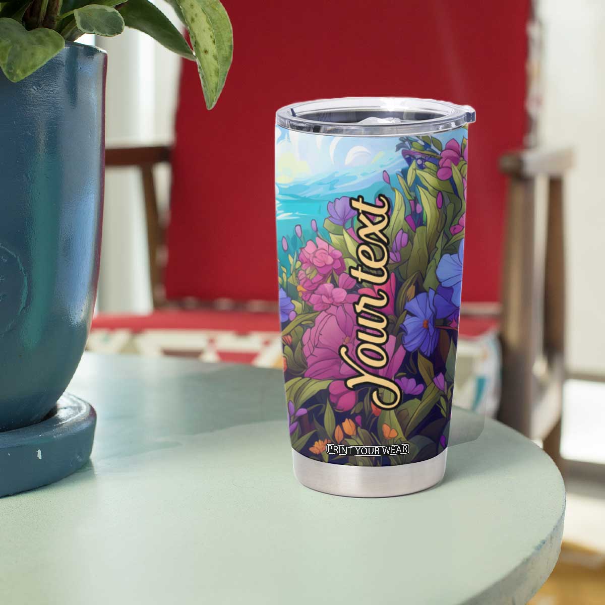 Retro Golden Retriever Tumbler Cup Personalized TS04 Print Your Wear