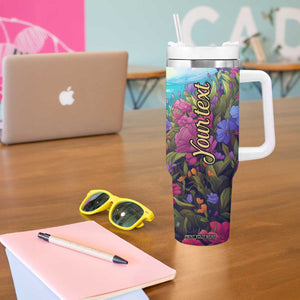 Retro Golden Retriever Tumbler With Handle Personalized TS04 Print Your Wear
