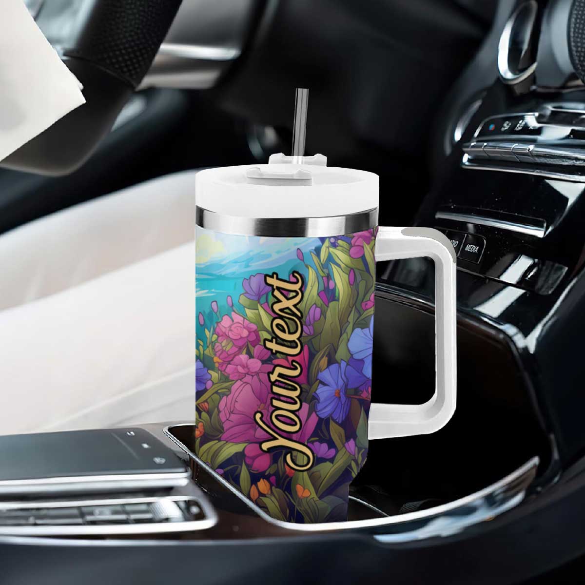 Retro Golden Retriever Tumbler With Handle Personalized TS04 Print Your Wear