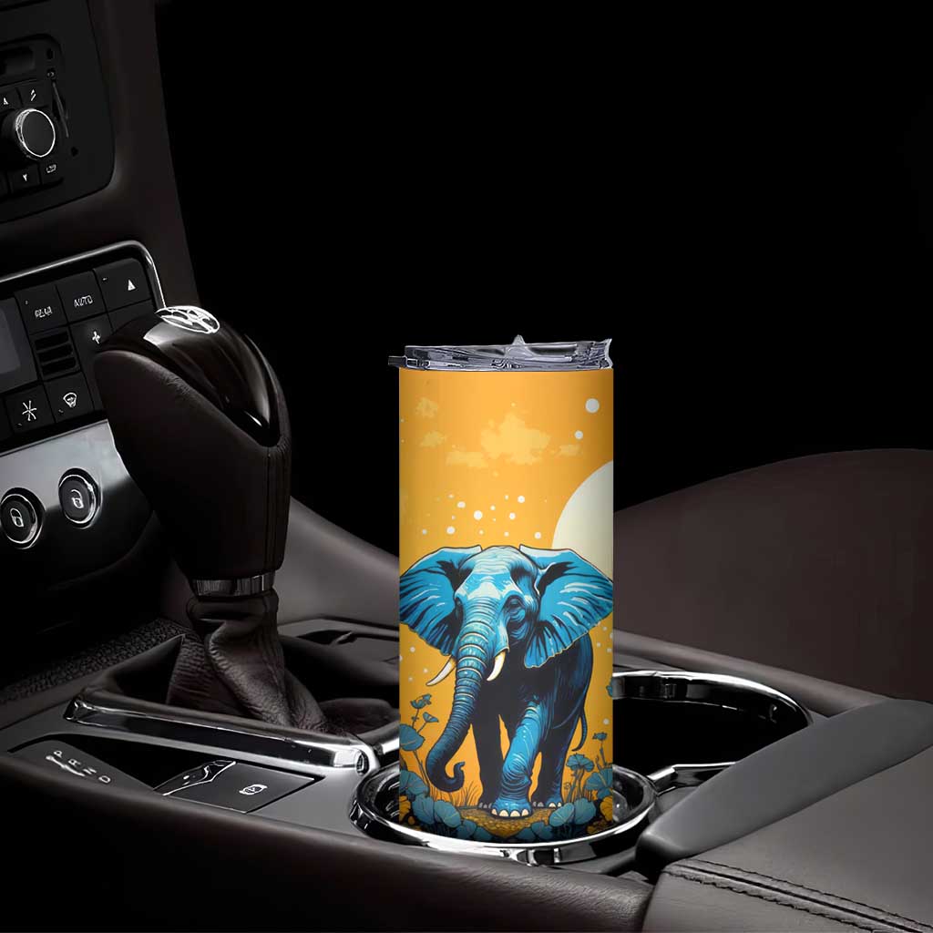Retro Elephant Skinny Tumbler Personalized TS04 Print Your Wear