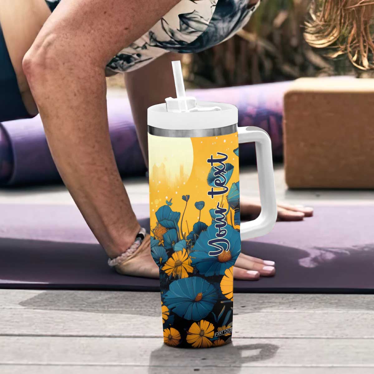 Retro Elephant Tumbler With Handle Personalized TS04 Print Your Wear