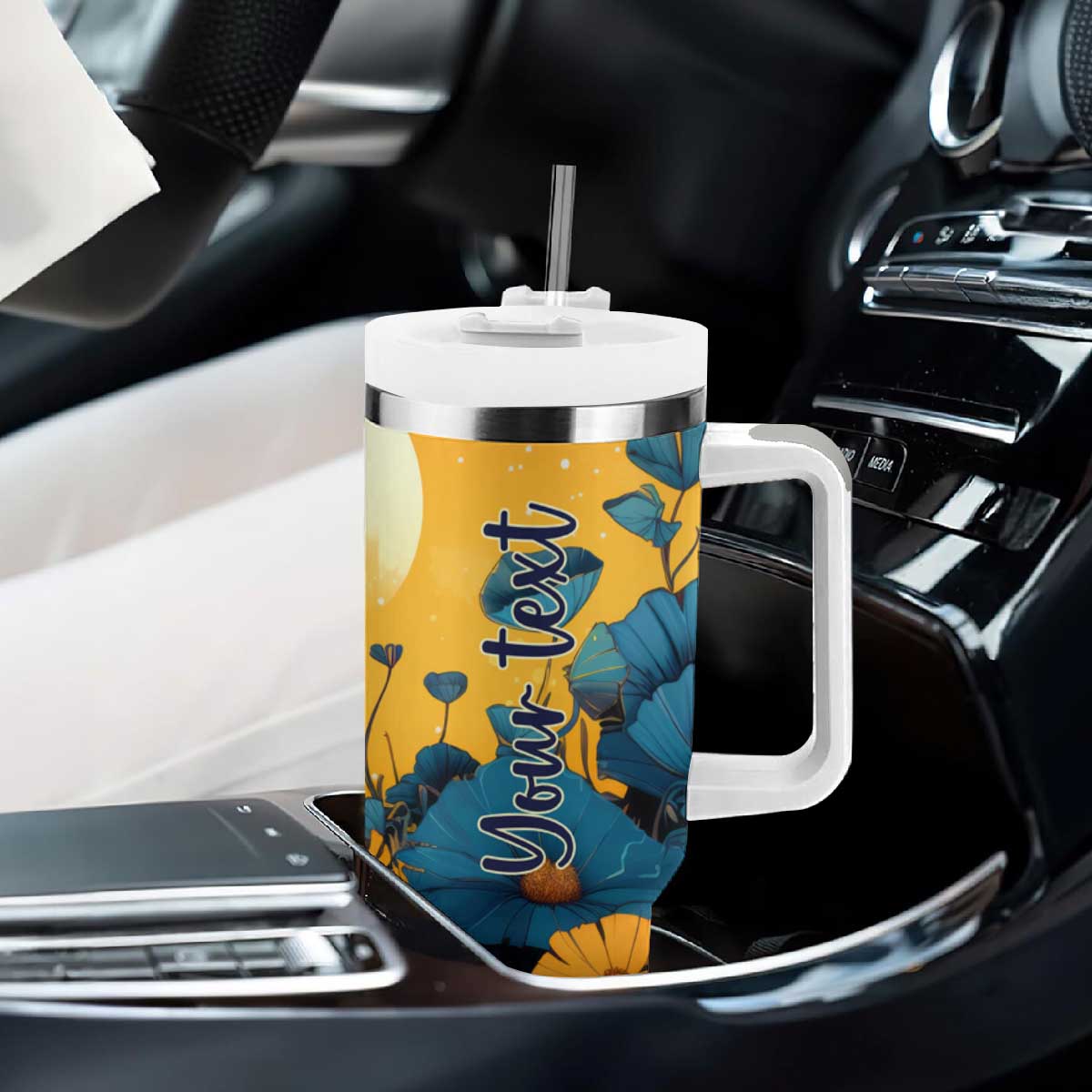 Retro Elephant Tumbler With Handle Personalized TS04 Print Your Wear