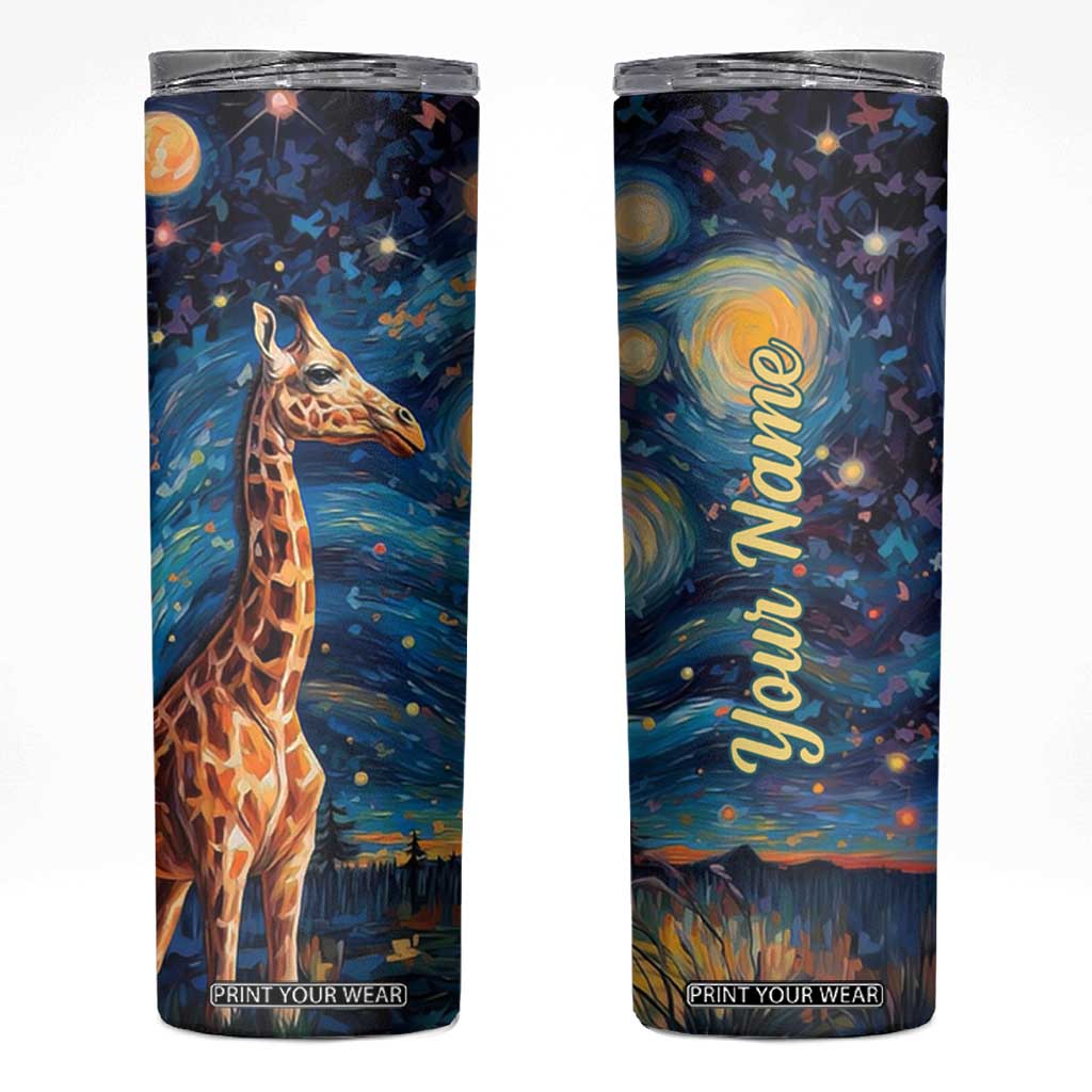 Giraffe Starry Night Skinny Tumbler Personalized TS04 Multicolor Print Your Wear