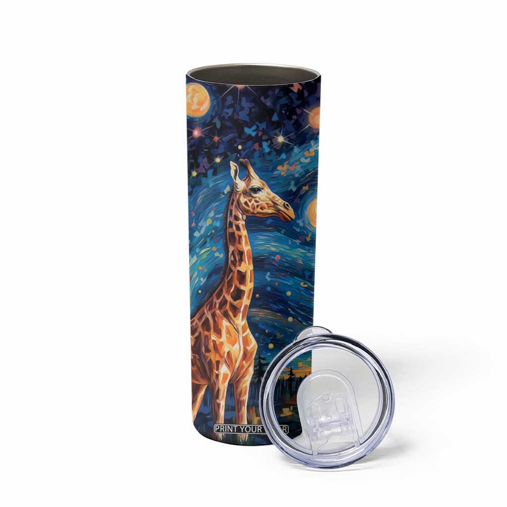 Giraffe Starry Night Skinny Tumbler Personalized TS04 Print Your Wear