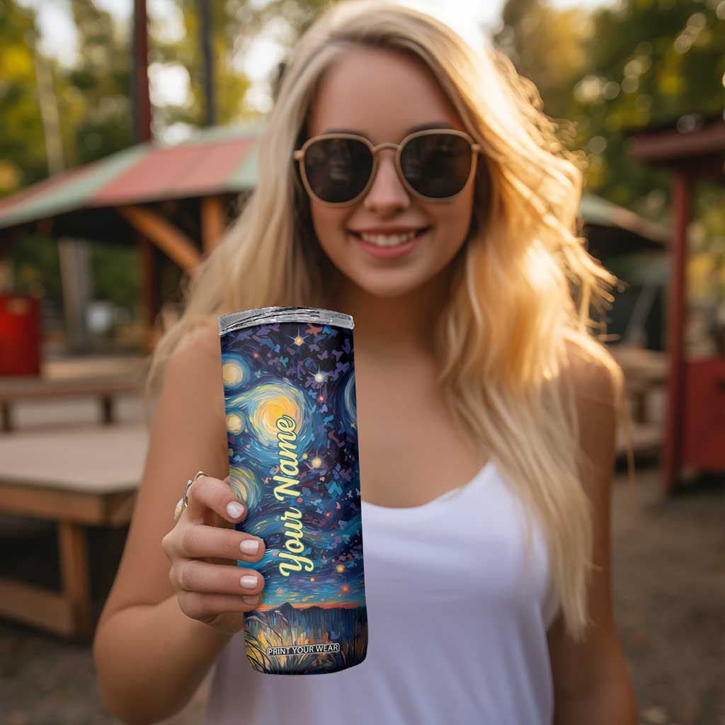 Giraffe Starry Night Skinny Tumbler Personalized TS04 Print Your Wear