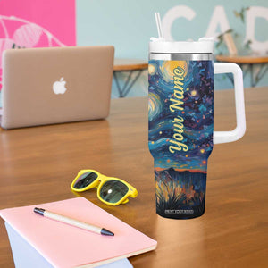 Giraffe Starry Night Tumbler With Handle Personalized TS04 Print Your Wear