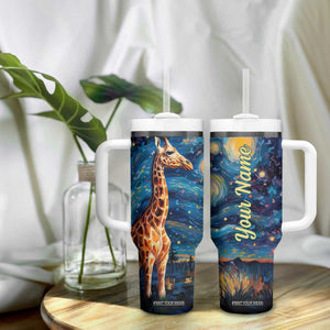 Giraffe Starry Night Tumbler With Handle Personalized TS04 Print Your Wear