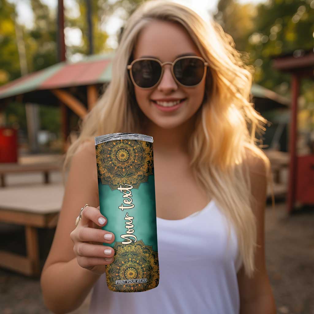 Mandala Tribal Elephant Skinny Tumbler Personalized TS04 Print Your Wear