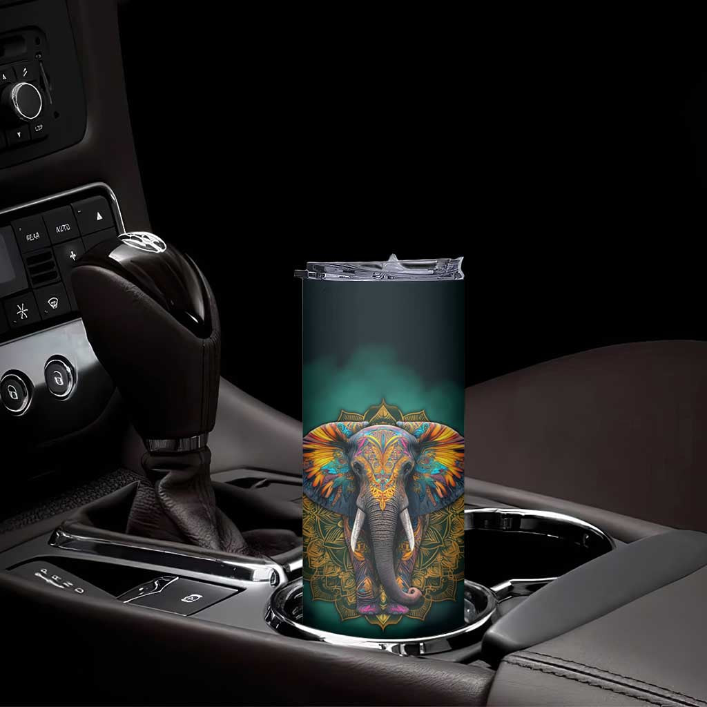Mandala Tribal Elephant Skinny Tumbler Personalized TS04 Print Your Wear