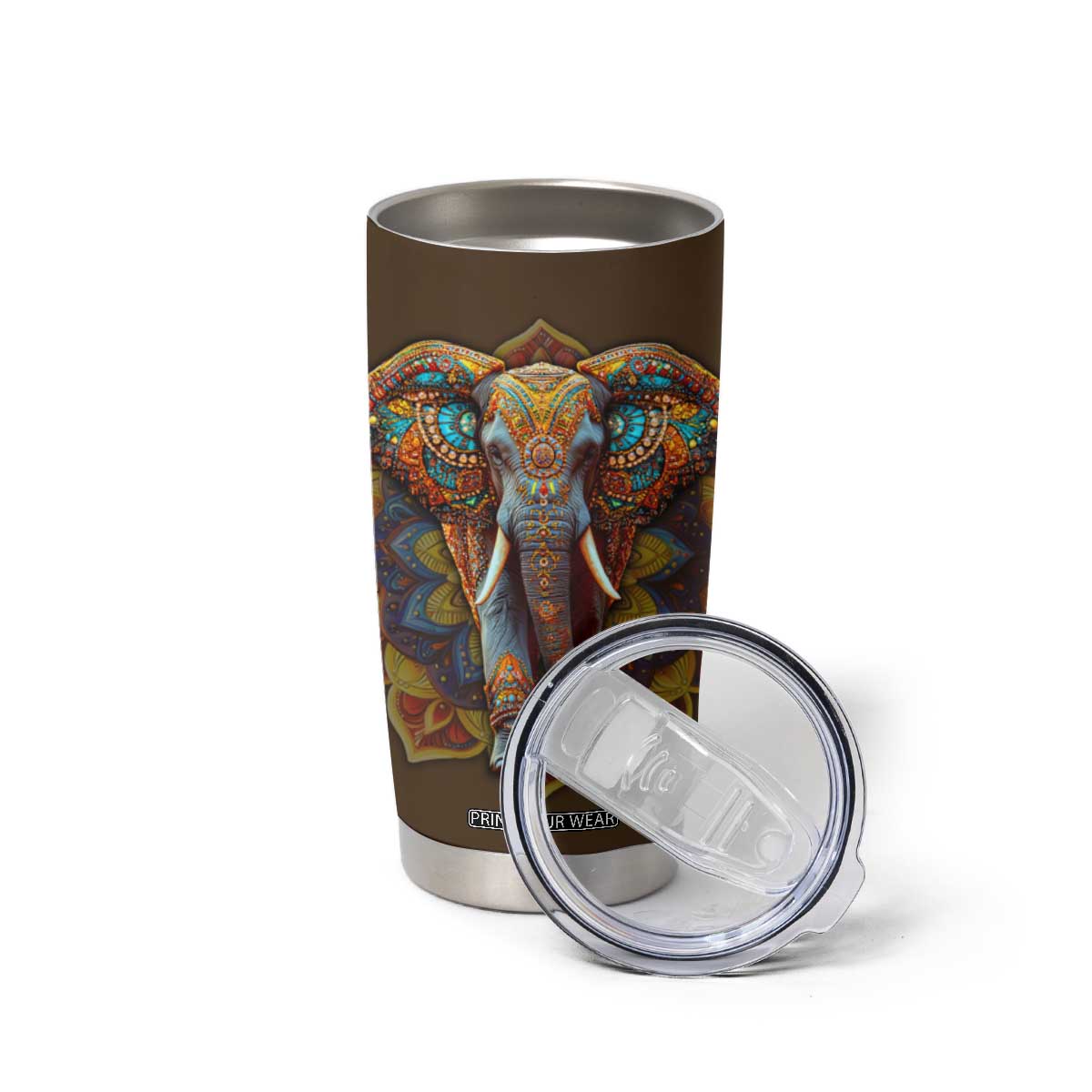 Mandala Elephant Tumbler Cup Personalized TS04 Print Your Wear