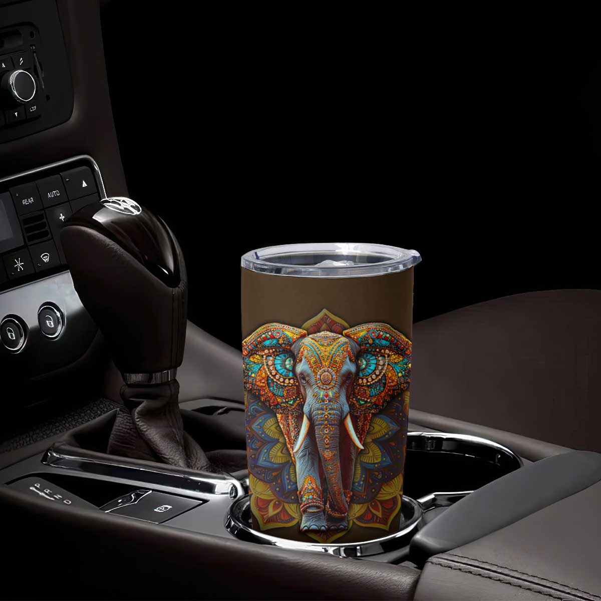 Mandala Elephant Tumbler Cup Personalized TS04 Print Your Wear