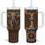 Mandala Elephant Tumbler With Handle Personalized TS04 One Size: 40 oz Multicolor Print Your Wear