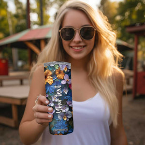 Elephant Paper Quiling Skinny Tumbler Personalized TS04 Print Your Wear