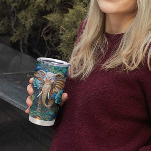 Elephant Paper Quiling Tumbler Cup Personalized TS04 Print Your Wear