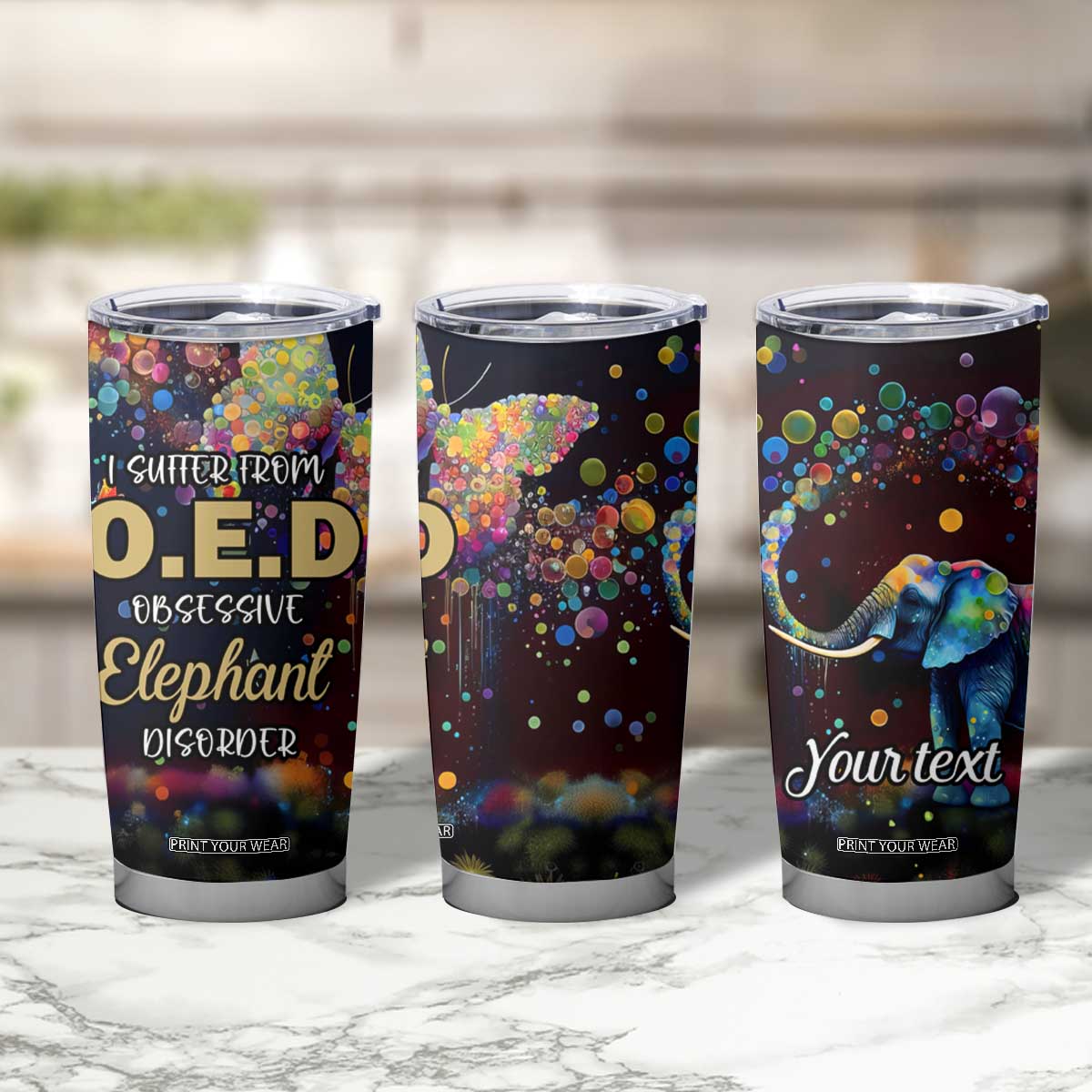 I Suffer From Oed Obsessive Elephant Disorder Tumbler Cup Personalized TS04 Print Your Wear