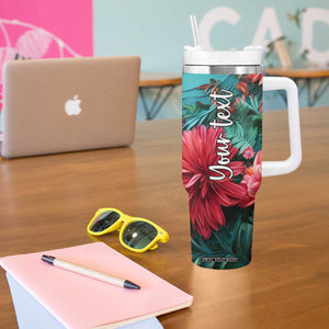 Flamingo Tropical Paper Quiling Tumbler With Handle Personalized TS04 Print Your Wear