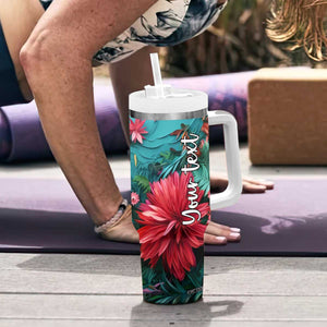 Flamingo Tropical Paper Quiling Tumbler With Handle Personalized TS04 Print Your Wear
