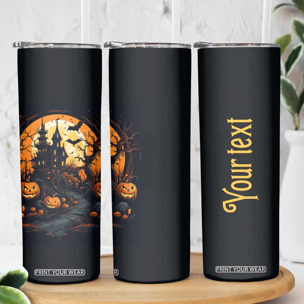 Autumn Halloween House Skinny Tumbler Personalized TS04 Print Your Wear