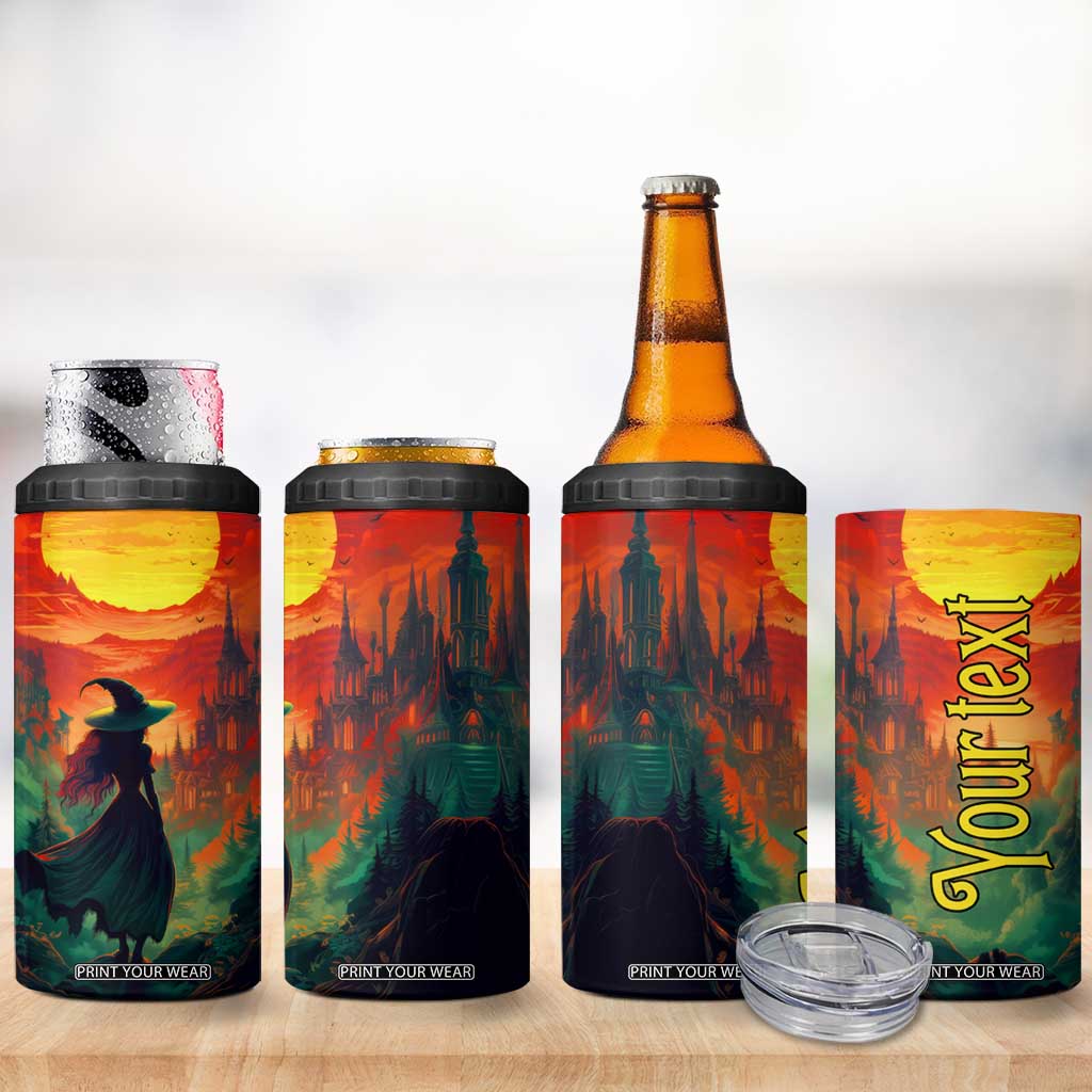 Witch Halloween Autumn 4 in 1 Can Cooler Tumbler Personalized TS04 Print Your Wear
