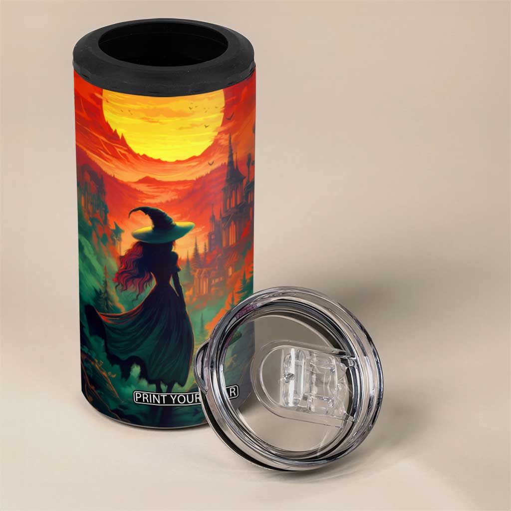 Witch Halloween Autumn 4 in 1 Can Cooler Tumbler Personalized TS04 Print Your Wear