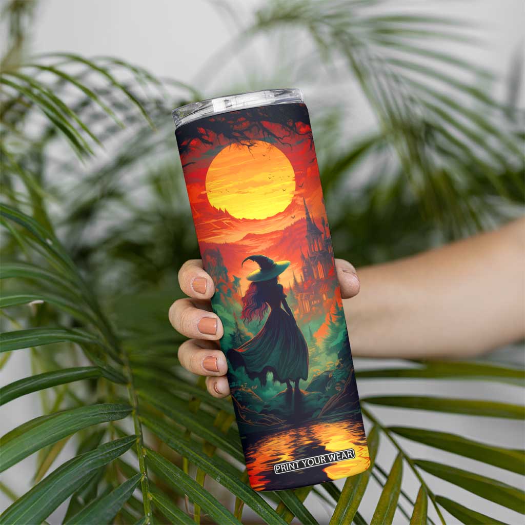 Witch Halloween Autumn Skinny Tumbler Personalized TS04 Print Your Wear