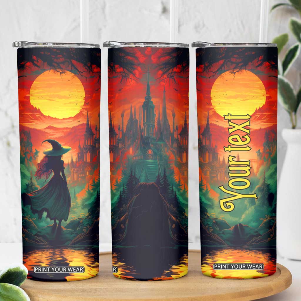 Witch Halloween Autumn Skinny Tumbler Personalized TS04 Print Your Wear
