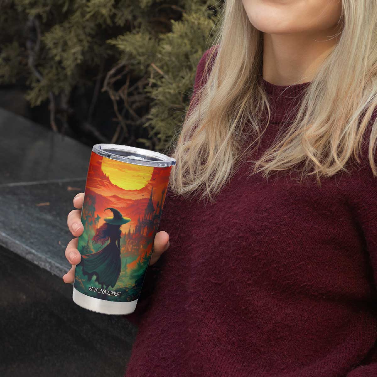 Witch Halloween Autumn Tumbler Cup Personalized TS04 Print Your Wear