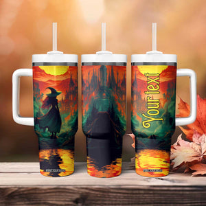 Witch Halloween Autumn Tumbler With Handle Personalized TS04 Print Your Wear