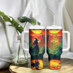 Witch Halloween Autumn Tumbler With Handle Personalized TS04 Print Your Wear