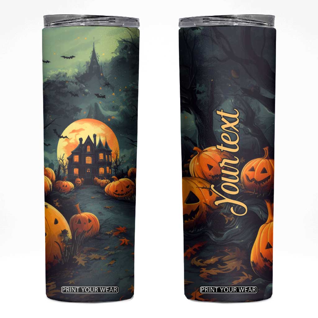 Halloween Pumpkin Skinny Tumbler Personalized TS04 Multicolor Print Your Wear