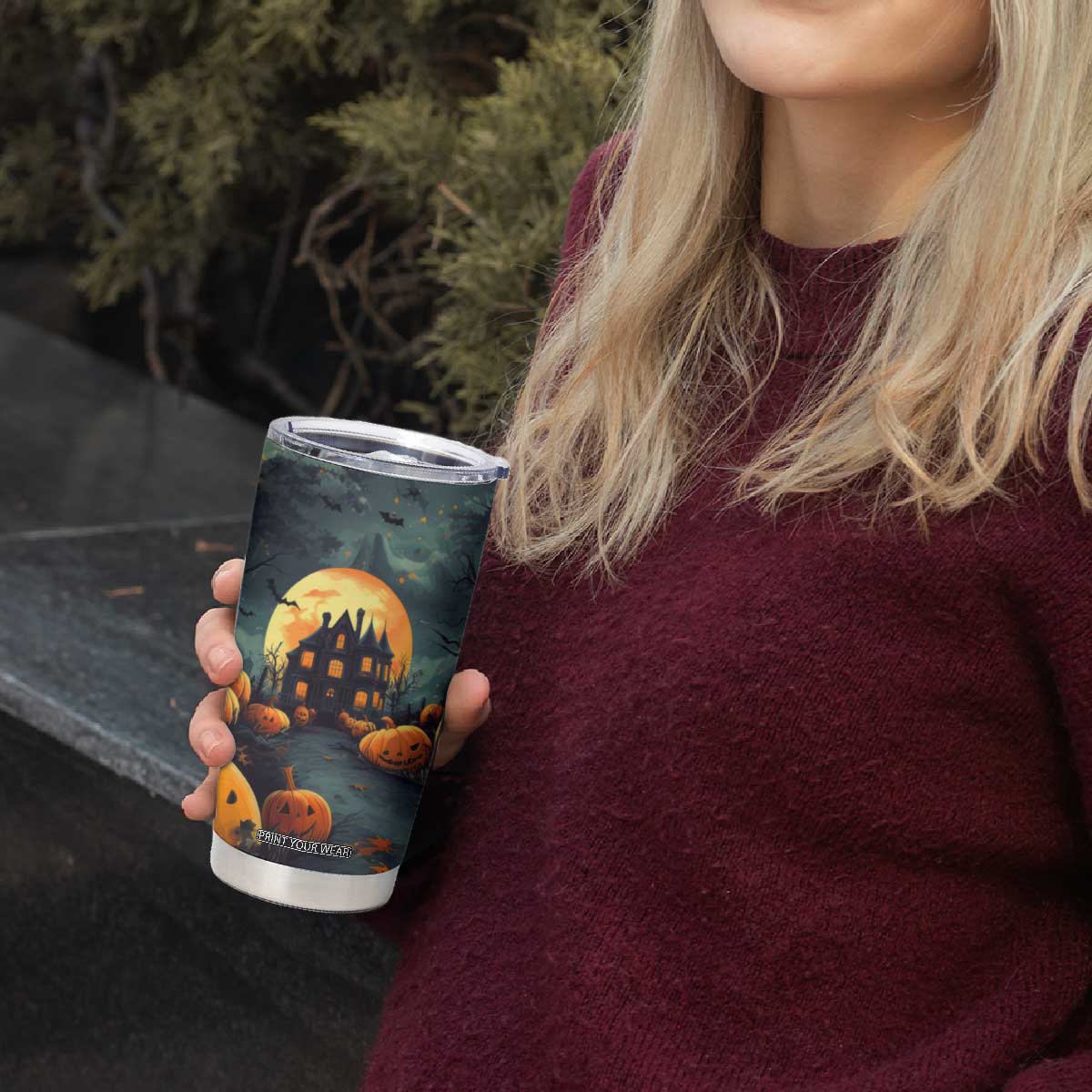 Halloween Pumpkin Tumbler Cup Personalized TS04 Print Your Wear