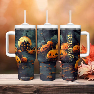 Halloween Pumpkin Tumbler With Handle Personalized TS04 Print Your Wear