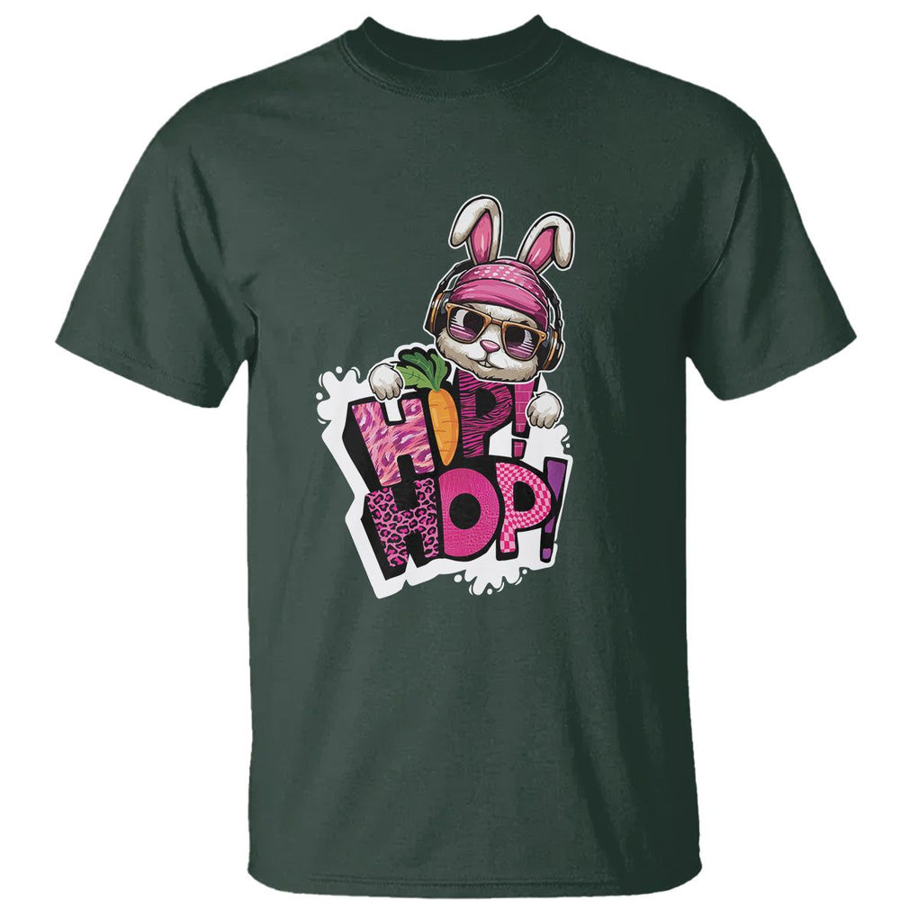 Easter Day Cool Hip Hop Bunny T Shirt TS09 Dark Forest Green Printyourwear