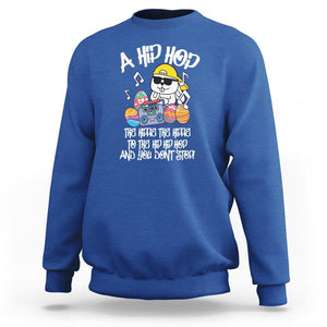 Easter Day Sweatshirt Cool Bunny The Hippie To The Hip Hop And You Don't Stop TS09 Royal Blue Printyourwear
