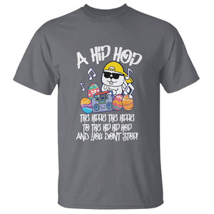 Easter Day T Shirt Cool Bunny The Hippie To The Hip Hop And You Don't Stop TS09 Charcoal Printyourwear