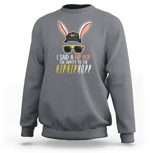 Easter Day Sweatshirt Bunny The Hippie To The Hip Hop TS09 Charcoal Printyourwear
