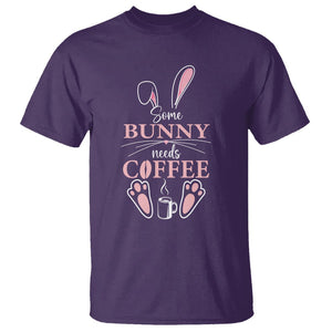 Easter Day T Shirt Funny Some Bunny Needs Coffee TS09 Purple Printyourwear