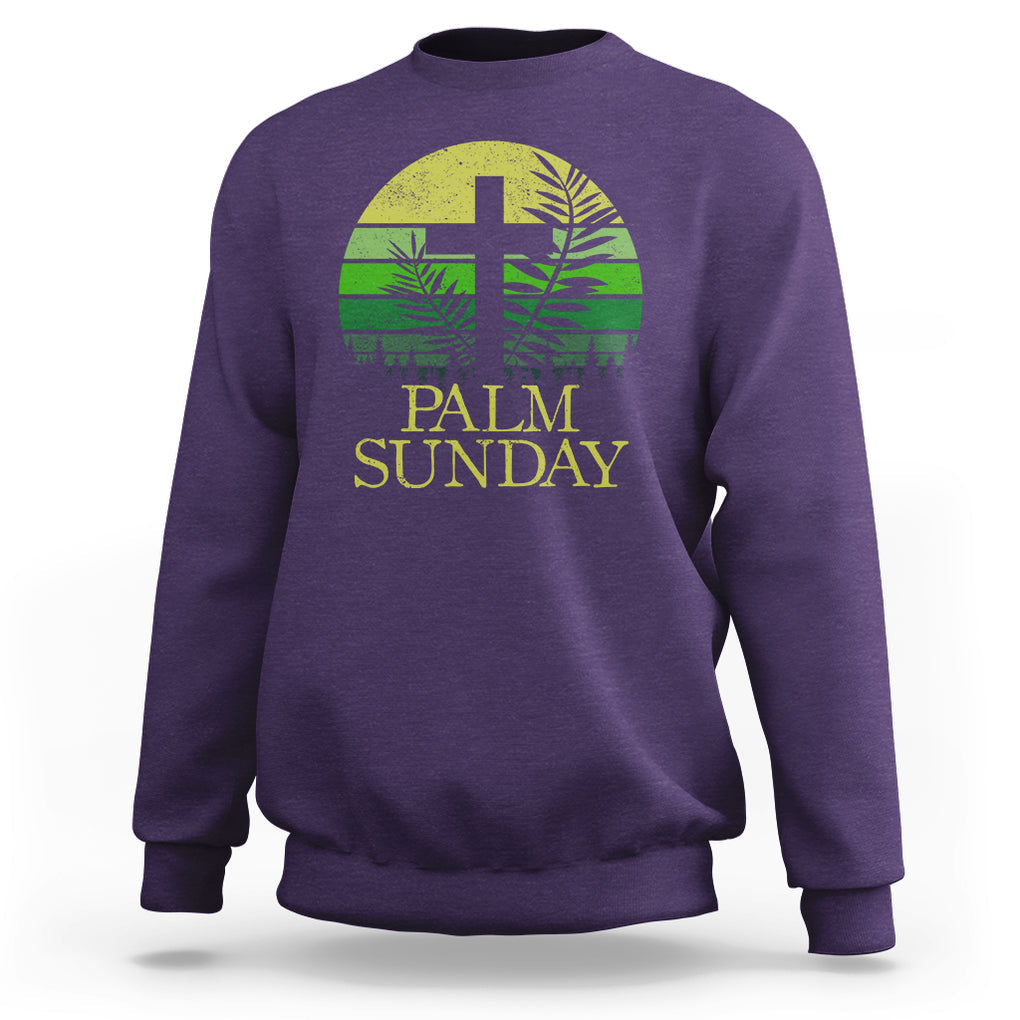 Palm Sunday Sweatshirt Christian Church Religion Holiday God Catholic TS09 Purple Printyourwear