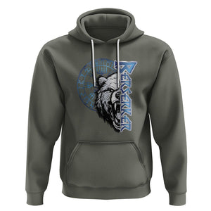 Viking Hoodie Berserk Bear Warrior Odin Norse Mythology TS09 Military Green Printyourwear
