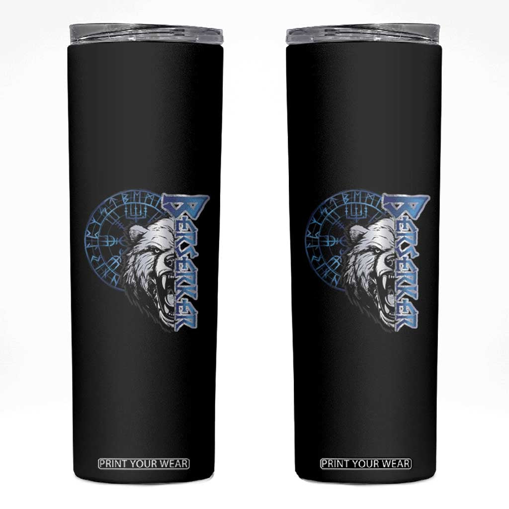 Viking Skinny Tumbler Berserk Bear Warrior Odin Norse Mythology TS09 Black Print Your Wear