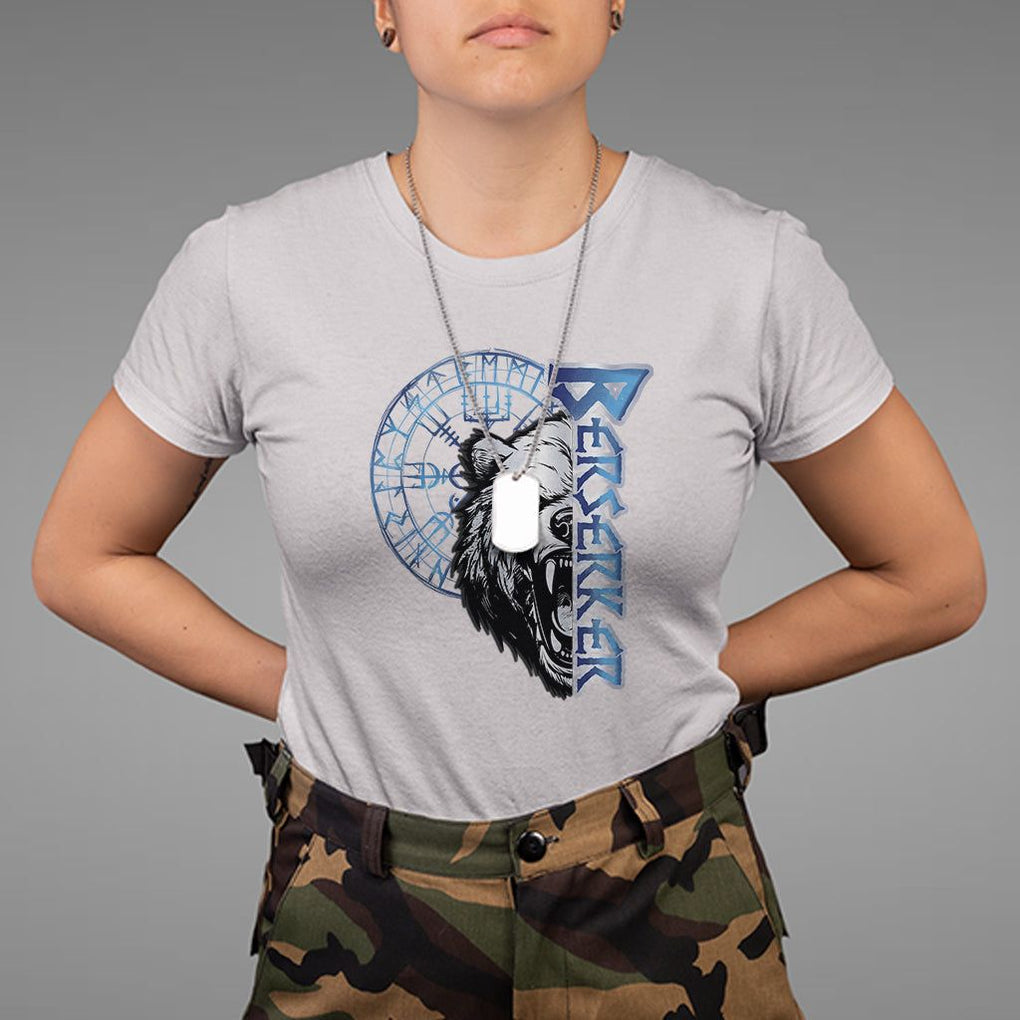 Viking T Shirt Berserk Bear Warrior Odin Norse Mythology TS09 Ice Gray Printyourwear