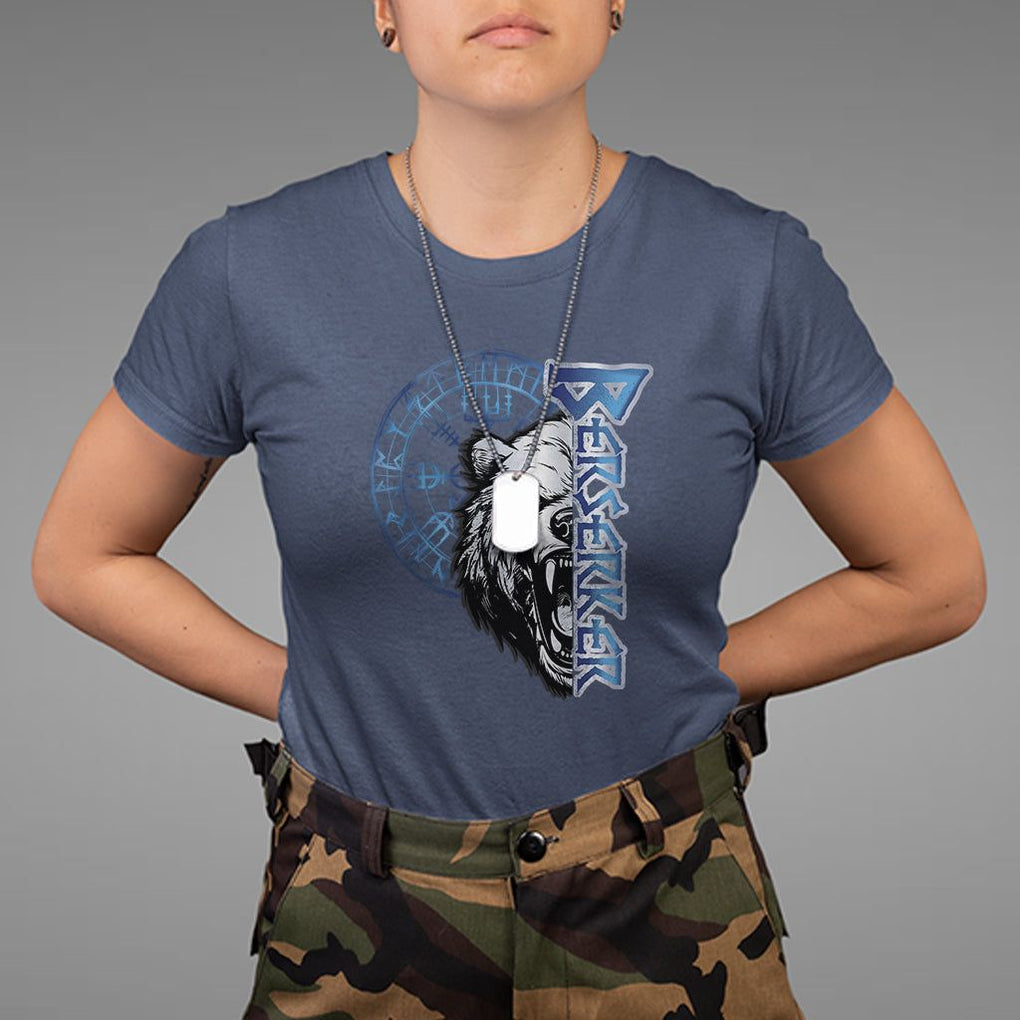 Viking T Shirt Berserk Bear Warrior Odin Norse Mythology TS09 Navy Printyourwear
