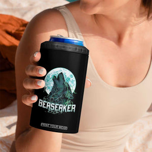 Viking 4 in 1 Can Cooler Tumbler Berserk Wolf Warrior Odin Norse Mythology TS09 Print Your Wear