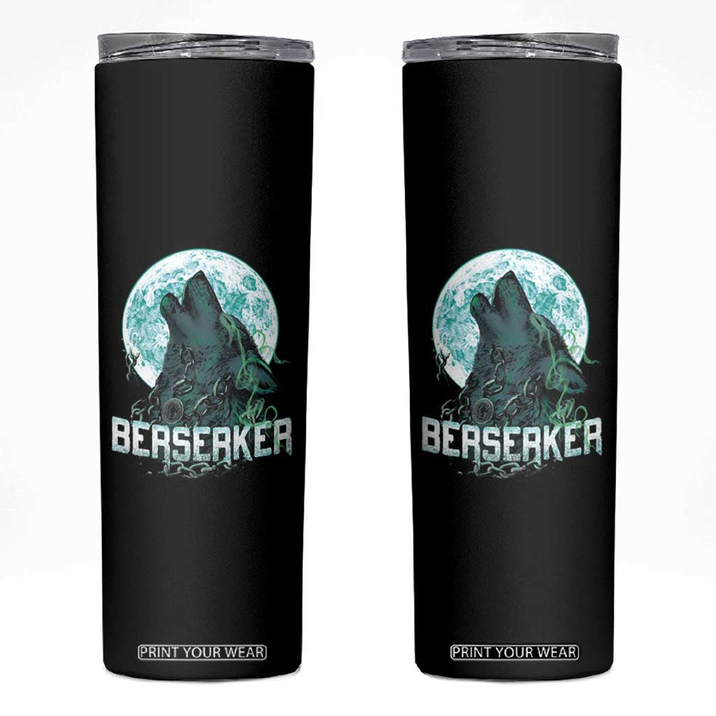Viking Skinny Tumbler Berserk Wolf Warrior Odin Norse Mythology TS09 Black Print Your Wear