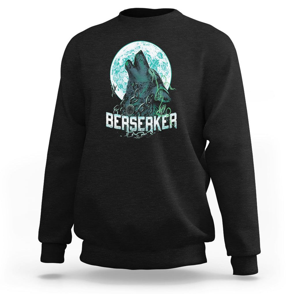 Viking Sweatshirt Berserk Wolf Warrior Odin Norse Mythology TS09 Black Printyourwear