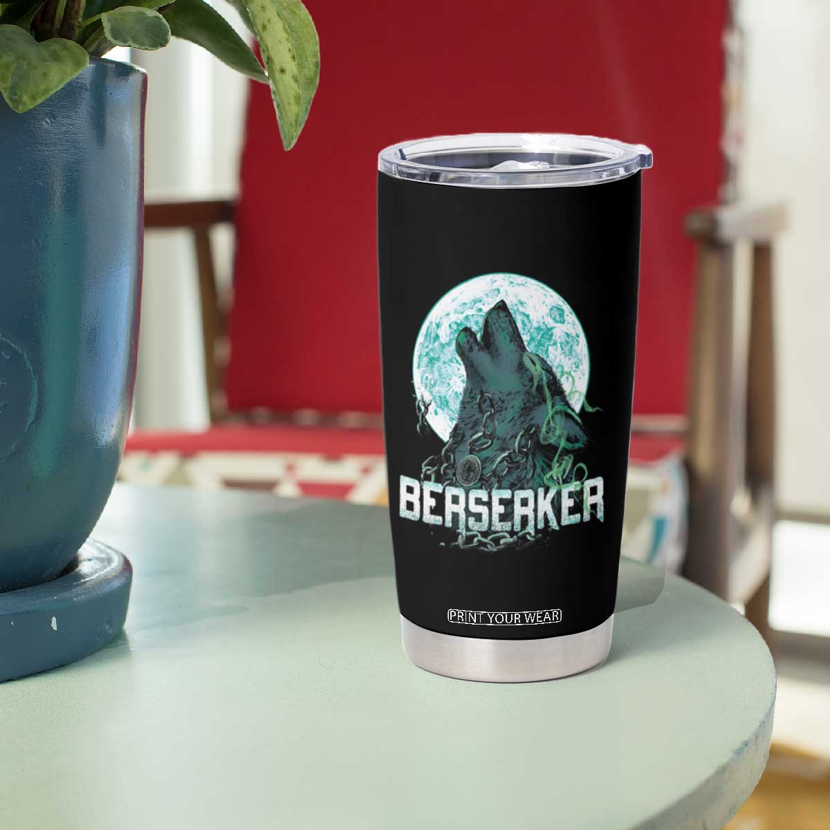 Viking Tumbler Cup Berserk Wolf Warrior Odin Norse Mythology TS09 Print Your Wear