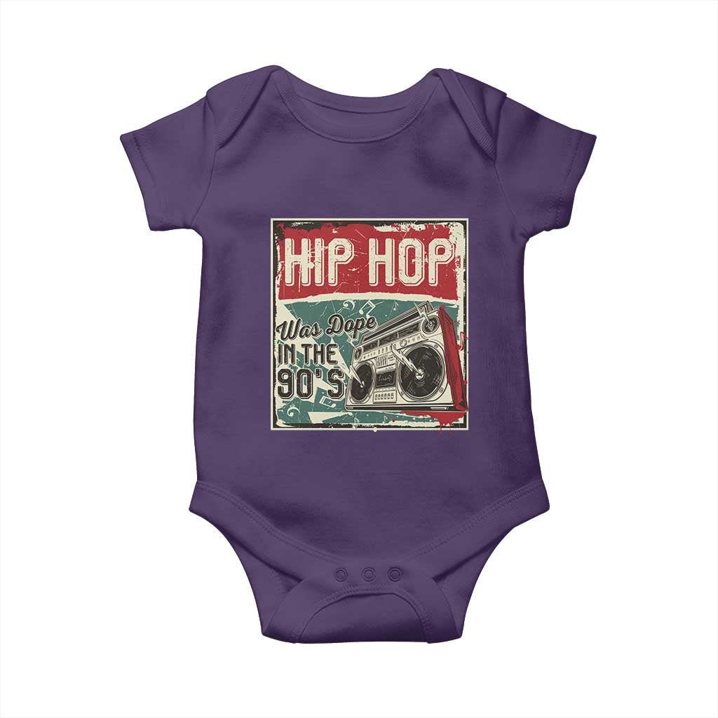 Hip Hop Was Dope In The 90's Baby Onesie TS09 Purple Print Your Wear