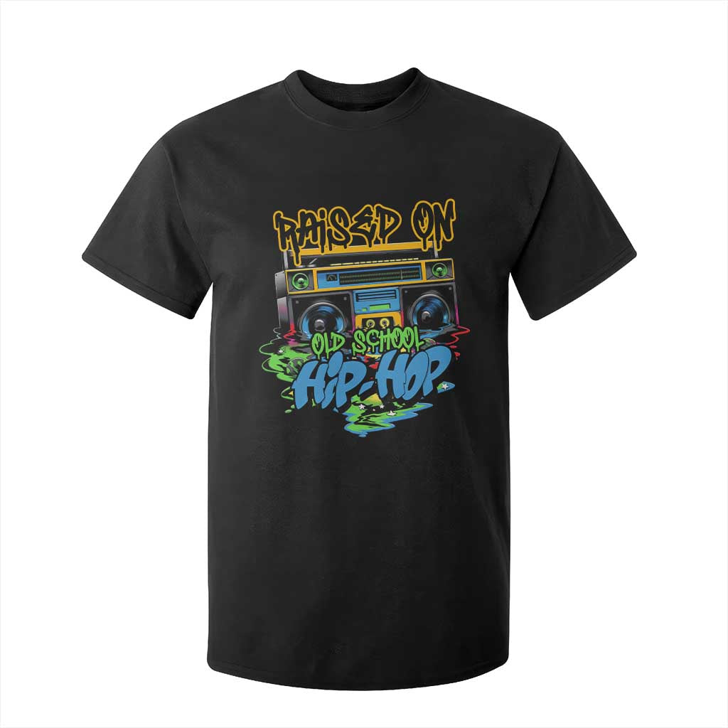 Raised On Old School Hiphop T Shirt For Kid TS09 Black Print Your Wear