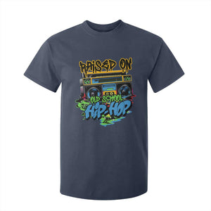 Raised On Old School Hiphop T Shirt For Kid TS09 Navy Print Your Wear