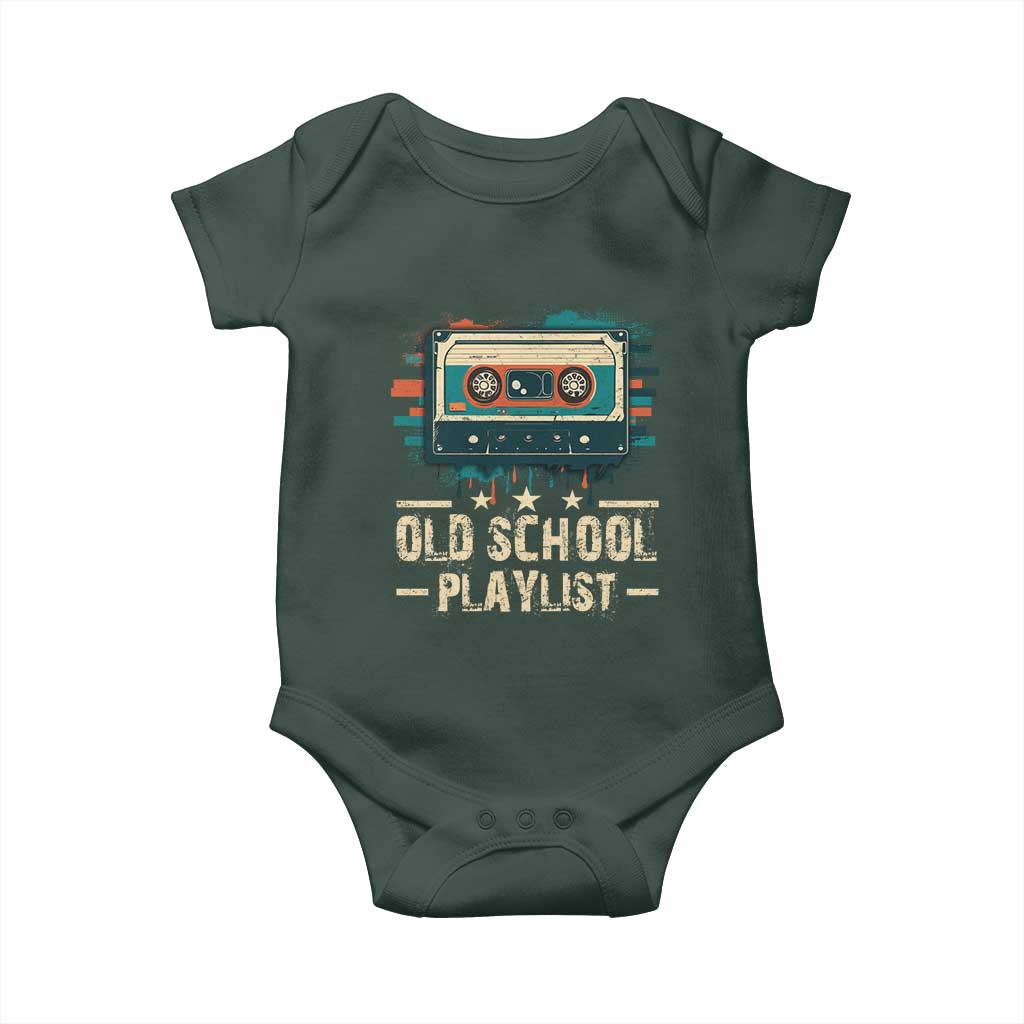 Old School Playlist Baby Onesie Retro Cassette Hip Hop Lover TS09 Print Your Wear
